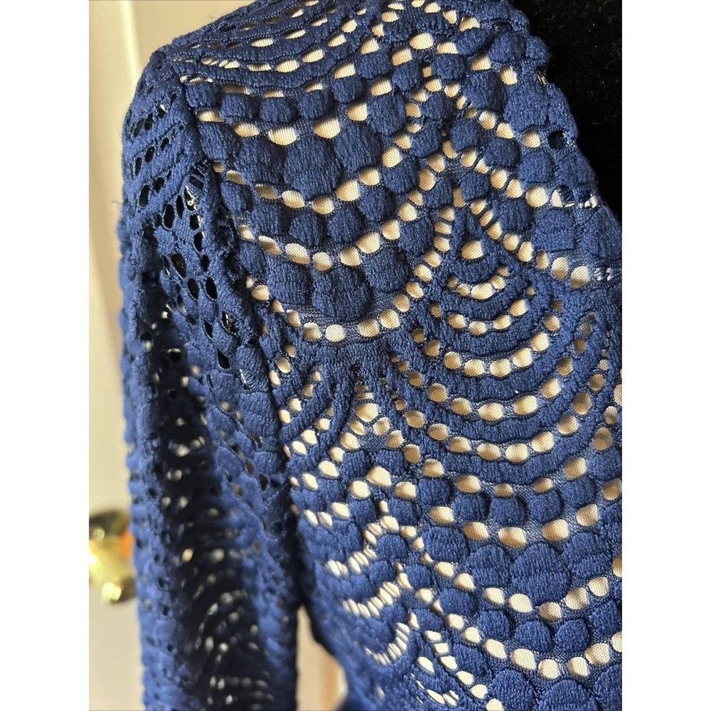 Elegant Navy Lace Dress - Picture 6 of 6